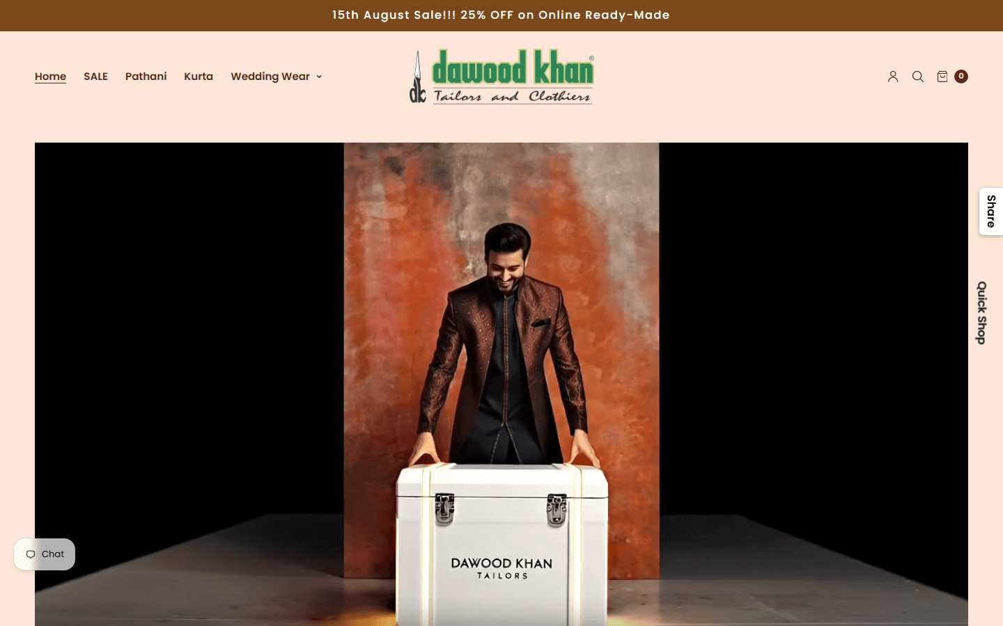 Dawood Khan Tailors website preview