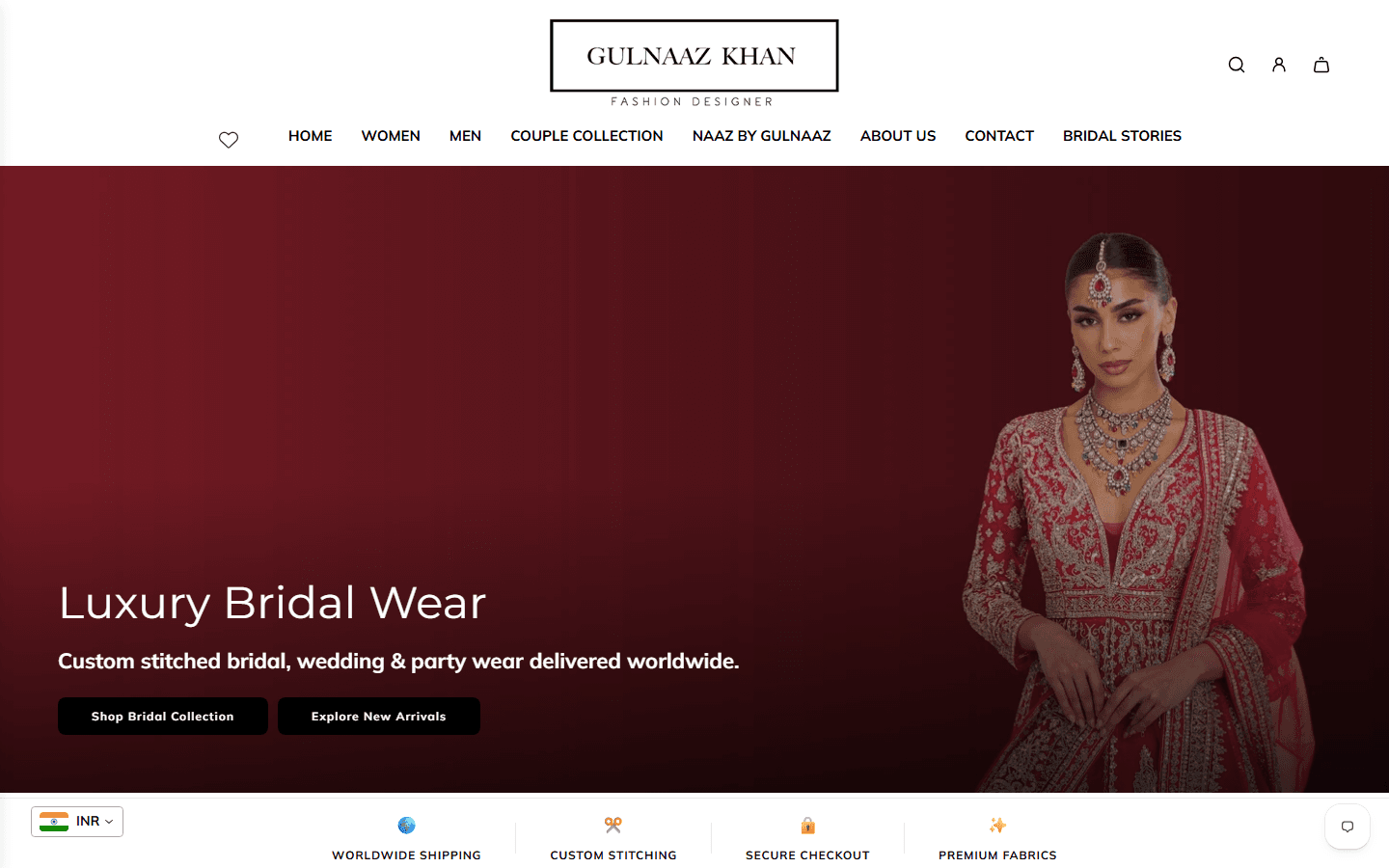 Gulnaaz Fashion website preview